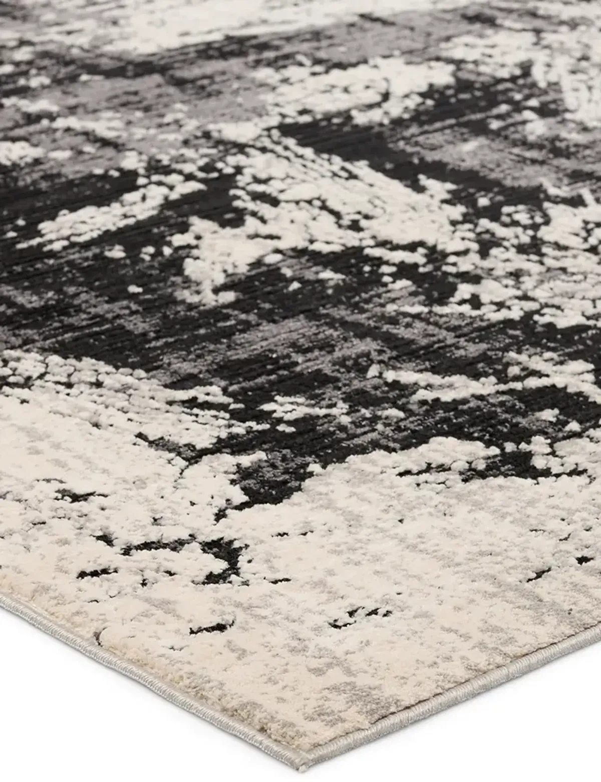 Graphite Dusk Black 2'8" x 8' Runner Rug