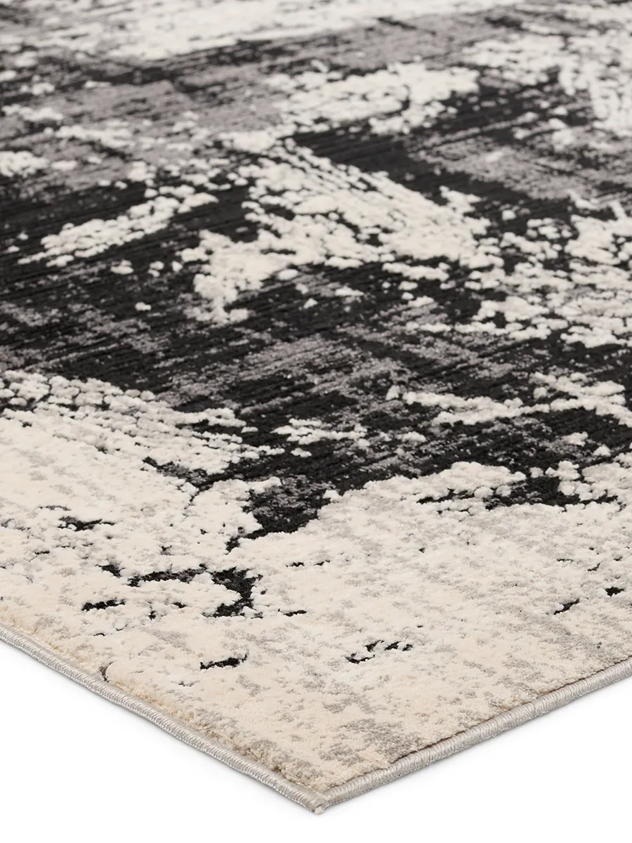 Graphite Dusk Black 2'8" x 8' Runner Rug