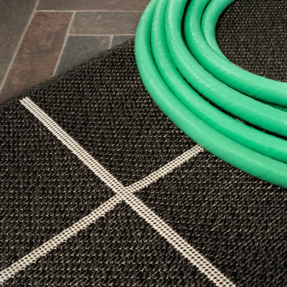 Grid Modern Squares Indoor/Outdoor Area Rug