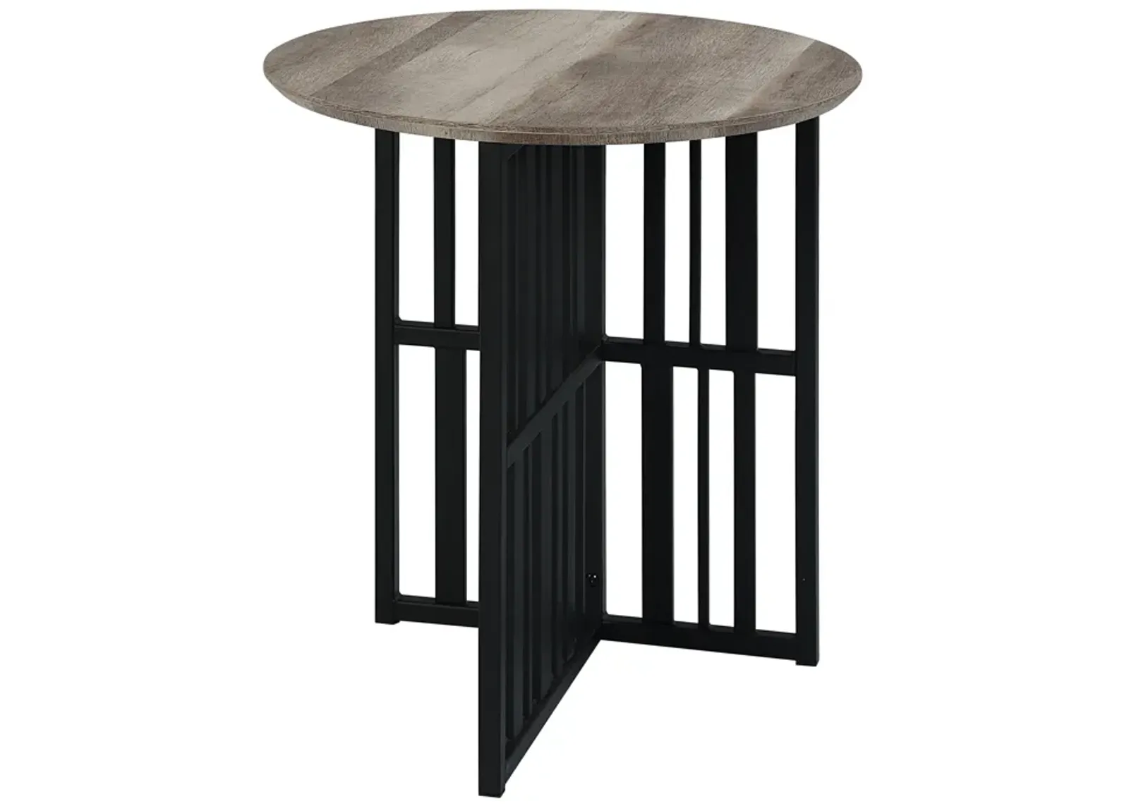 ACME Zudora End Table, Antique Oak & Black Finish