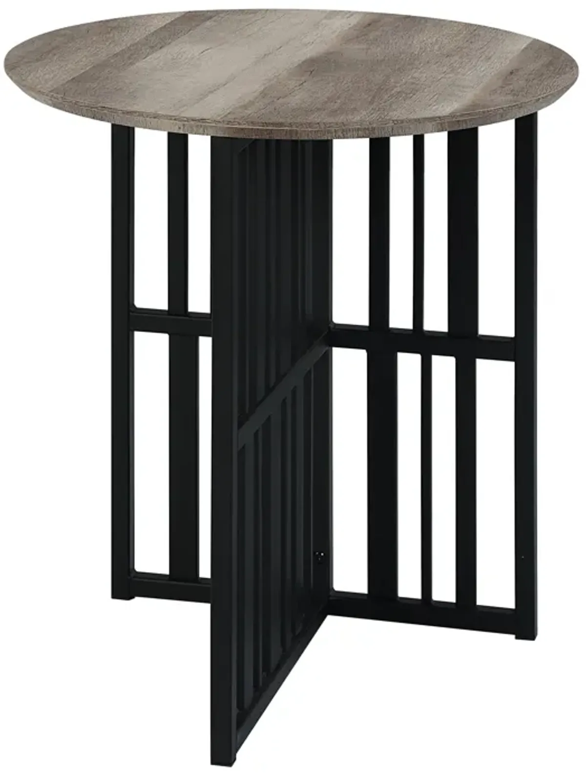 ACME Zudora End Table, Antique Oak & Black Finish