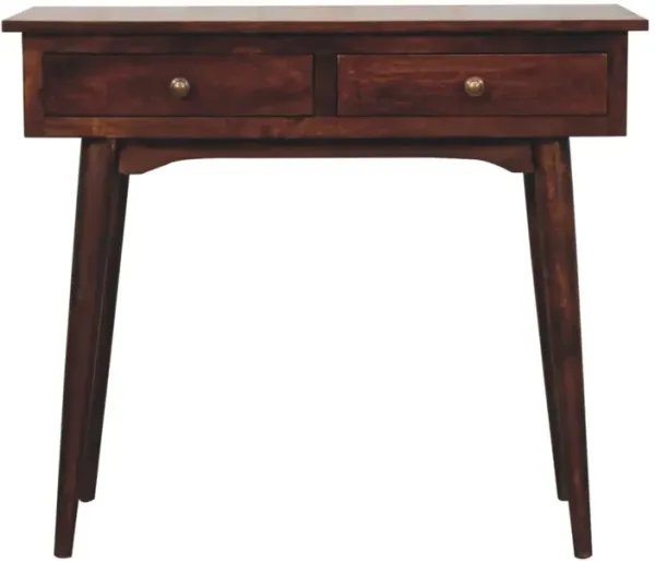 Artisan Furniture Solid Wood California Walnut Hallway 2 Drawer Console Table