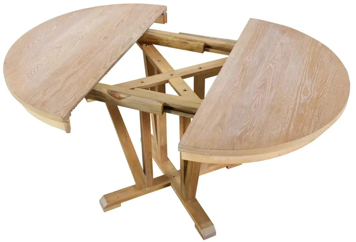 Rustic 5-Piece Extendable Dining Table Set