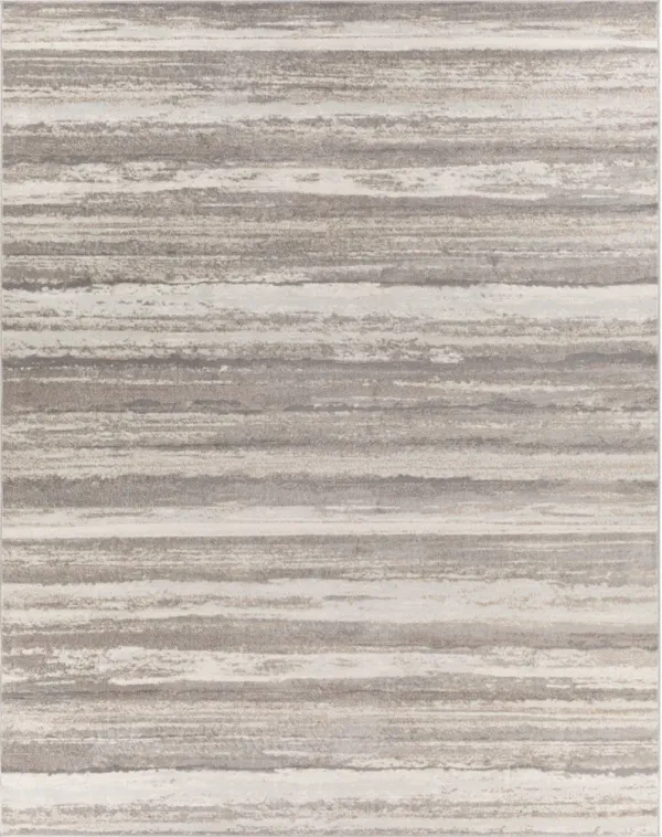 Roma ROM-2306 6'7' Round Gray Rug