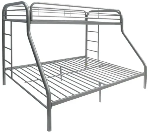Tritan Bunk Bed (Twin/Full) in Silver