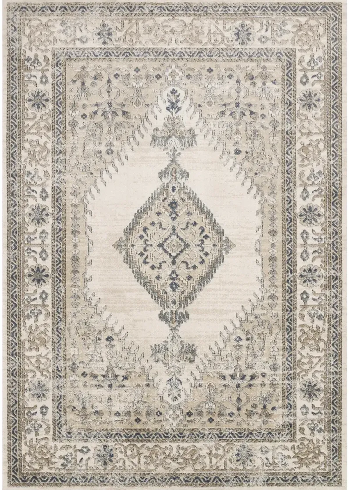 Teagan TEA02 Oatmeal/Ivory 3'4" x 5'7" Rug