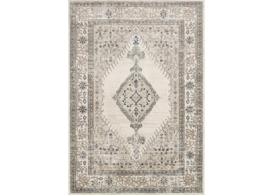 Teagan TEA02 Oatmeal/Ivory 3'4" x 5'7" Rug