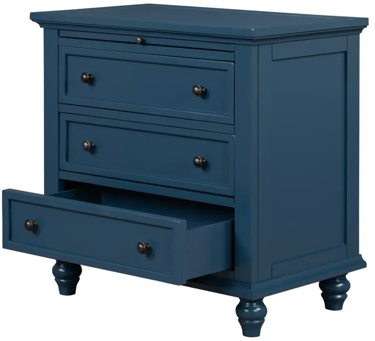 Merax 3-Drawer Bedroom Nightstand Storage Cabinet