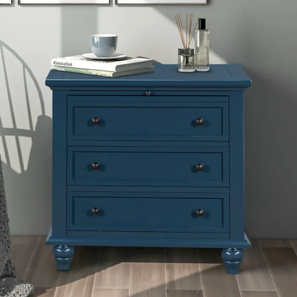 Merax 3-Drawer Bedroom Nightstand Storage Cabinet