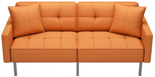 Merax Linen Upholstered Modern Convertible Folding Futon Sofa Bed for Compact Living Space