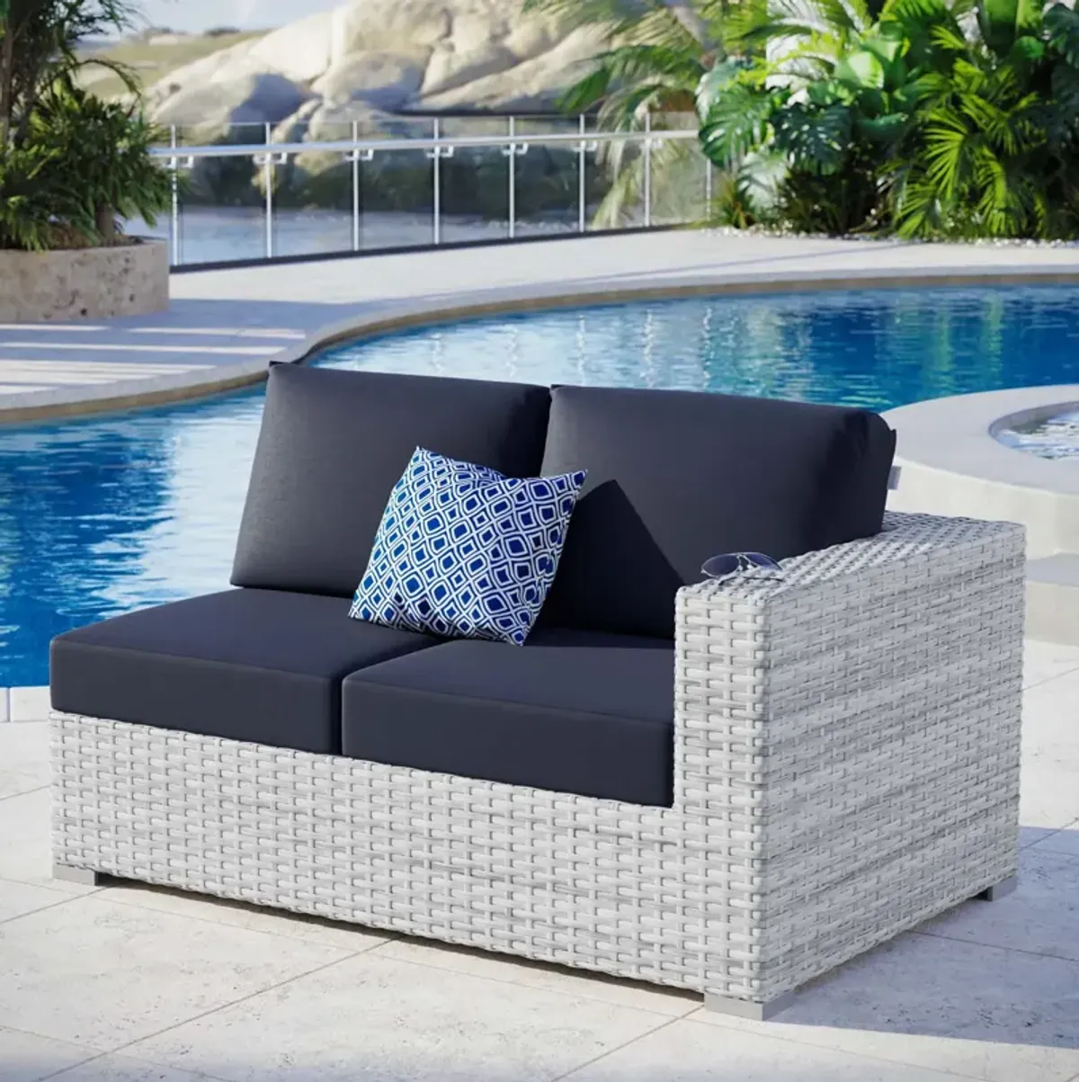 Modway - Convene Outdoor Patio Right-Arm Loveseat