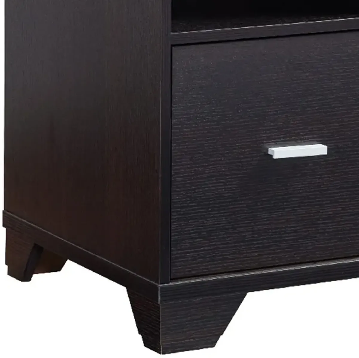 31 Inch File Cabinet Printer Stand Table with 2 Drawers, Dark Brown - Benzara