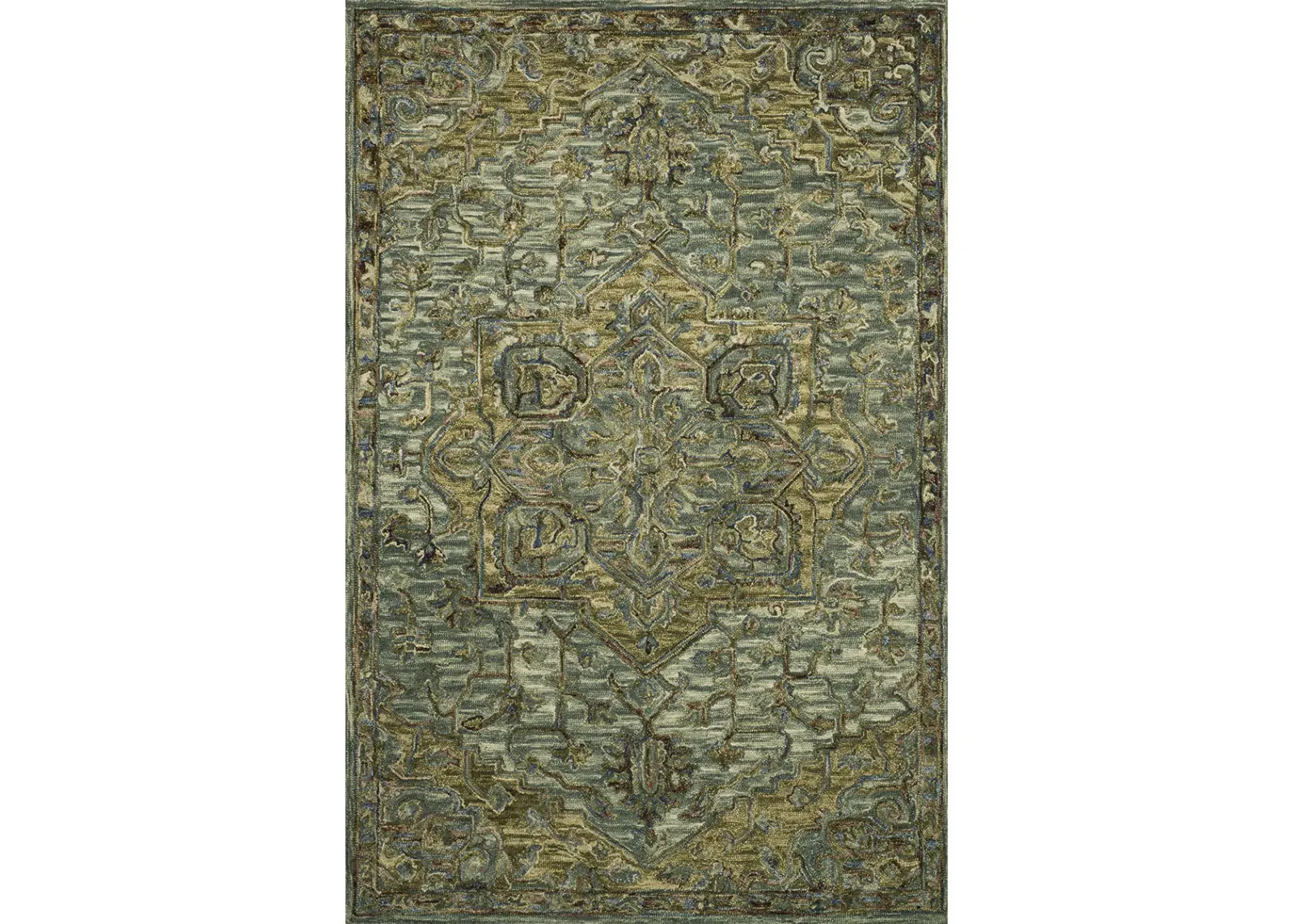 Victoria VK20 Dark Green/Tobacco 3'6" x 5'6" Rug