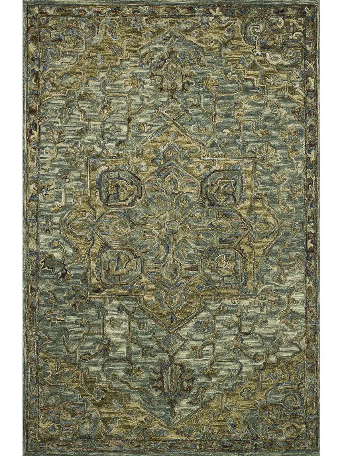 Victoria VK20 Dark Green/Tobacco 3'6" x 5'6" Rug