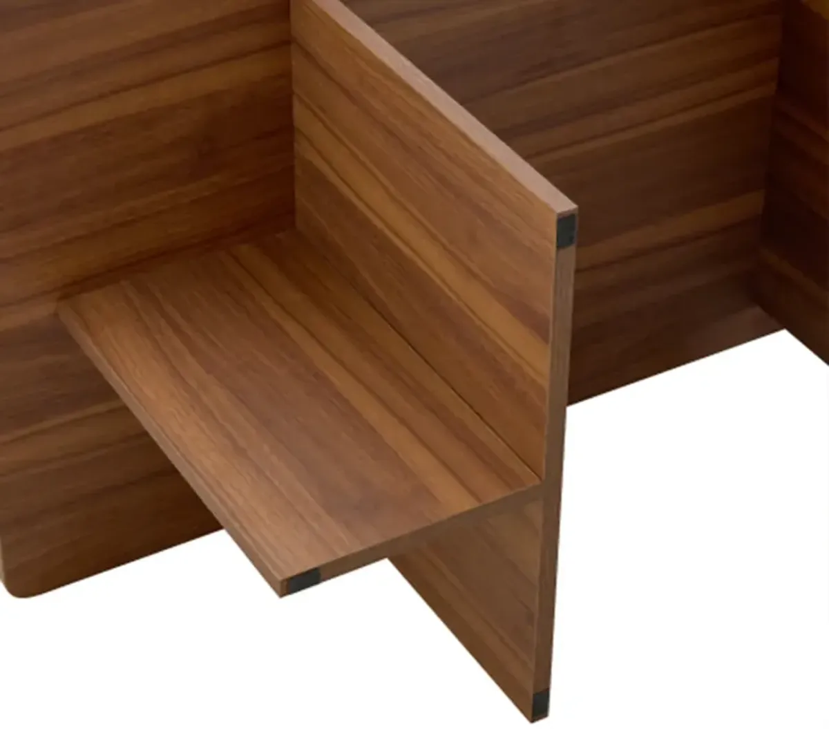 44.8" Modern Luxury Walnut Wood Grain MDF Coffee Table with Stable Triangular Base - Ideal for Living Rooms & Bedrooms