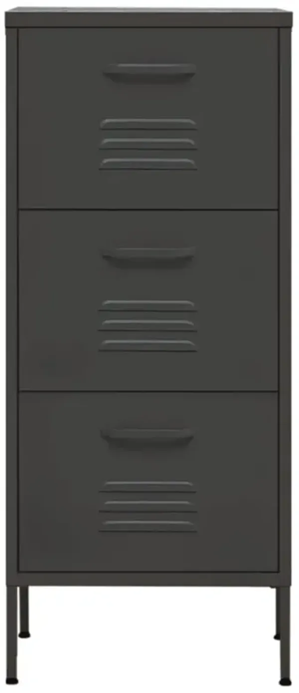vidaXL Storage Cabinet 16.7"x13.8"x40" Steel