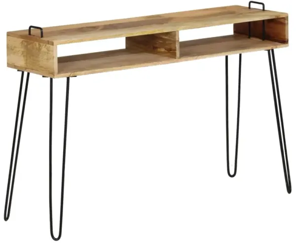 vidaXL Console Table Solid Mango Wood 45.3"x13.8"x29.9"