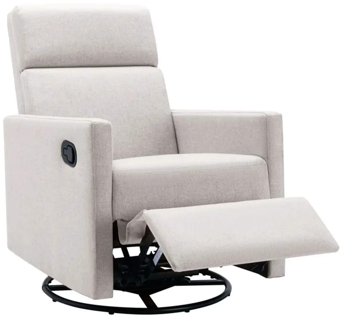 Wood-Framed PU Leather Recliner Chair Adjustable Home Theater Seating with Thick Seat Cushion and Backrest Modern Living Room Recliners