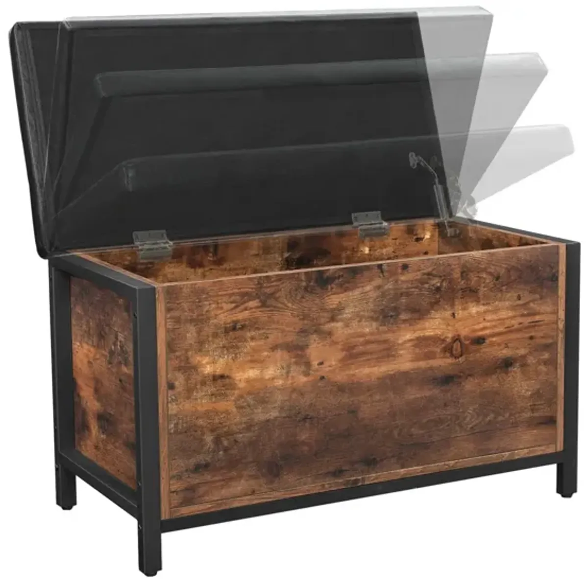 Storage Bench, Flip Top Storage Ottoman and Trunk with Padded Seat