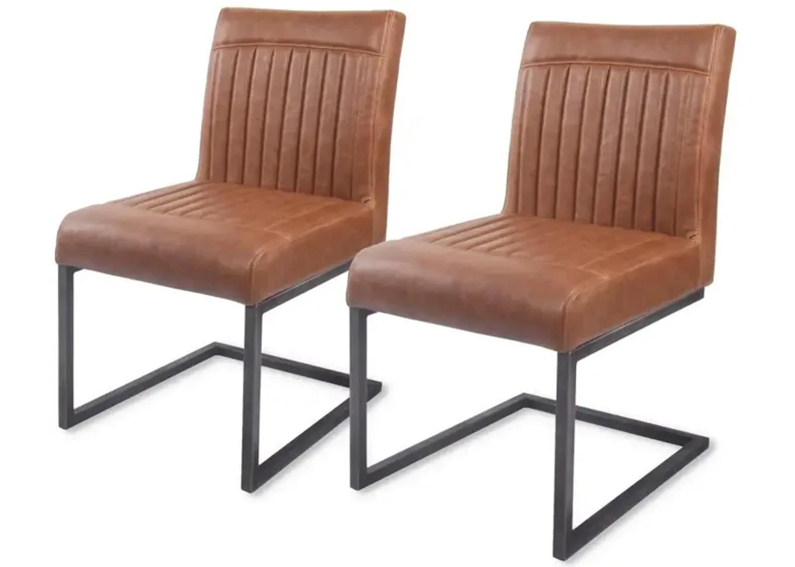 New Pacific Direct Ronan PU Leather Dining Chair, (Set of 2)