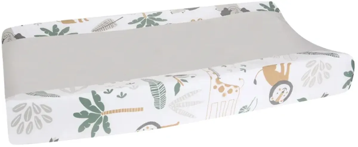 Lambs & Ivy Jungle Friends Soft, Warm & Cozy Safari Changing Pad Cover - Gray