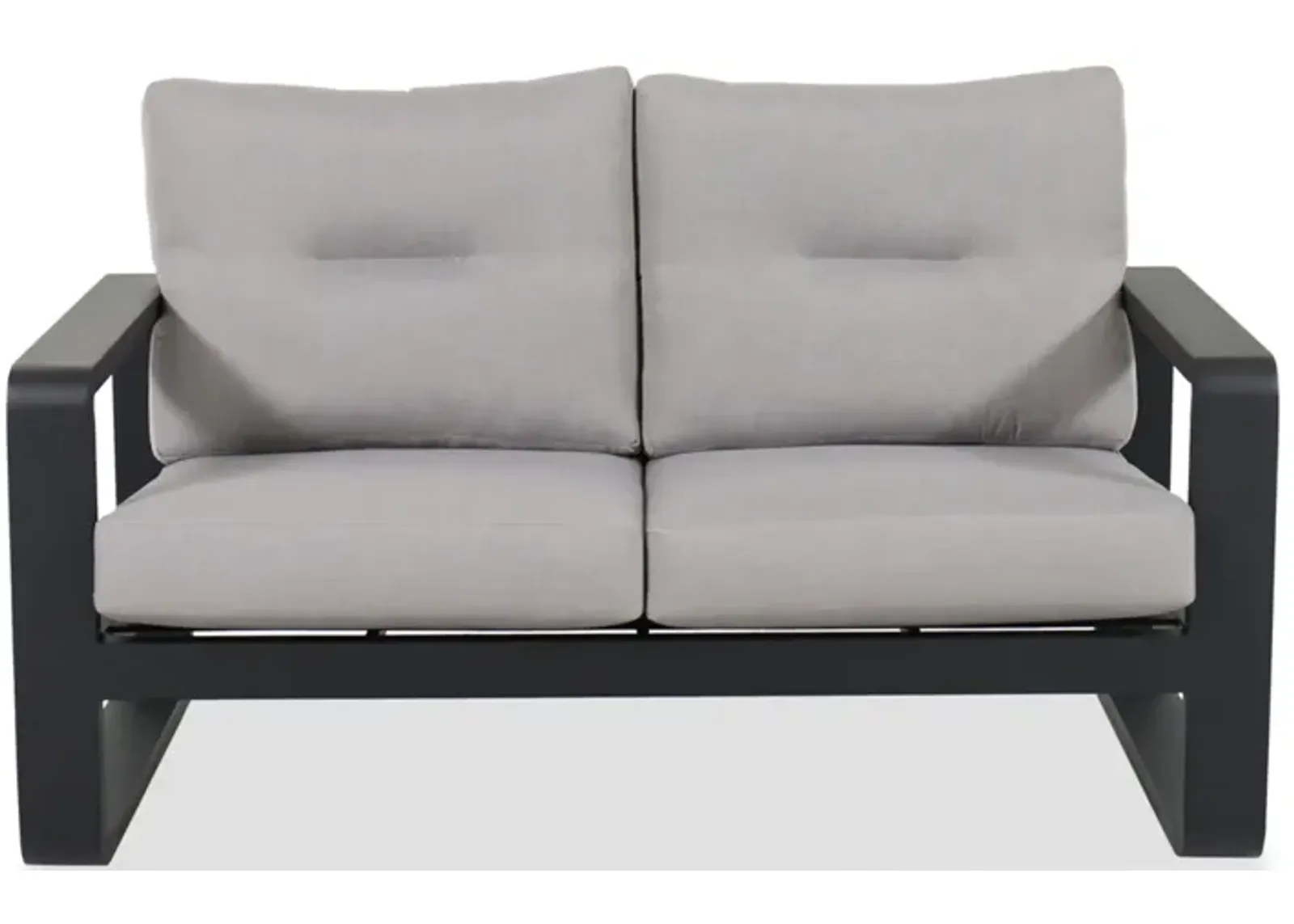 Dakota 59" Tufted Loveseat in Gray