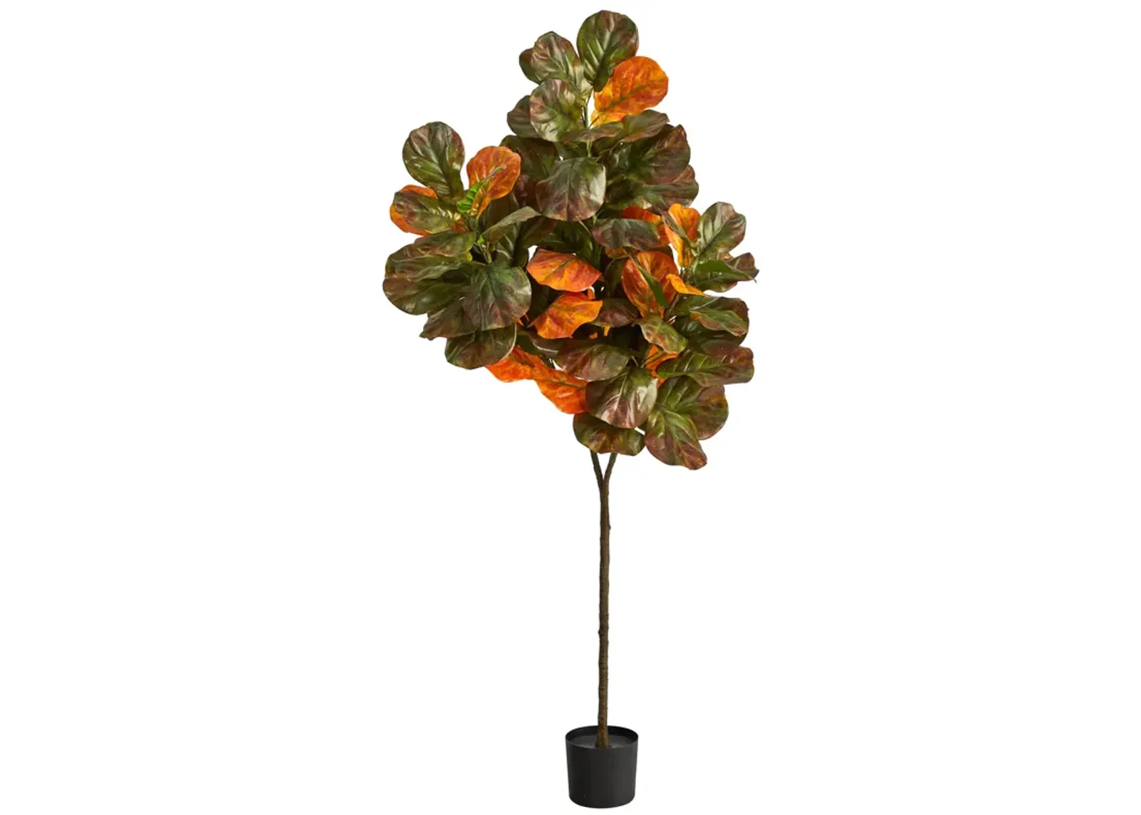 HomPlanti 6 Feet Autumn Fiddle Leaf Artificial Tree