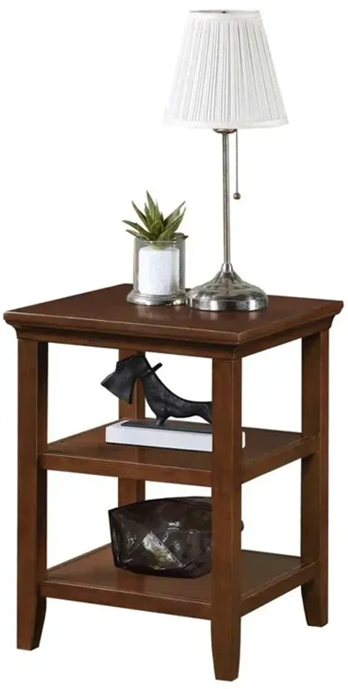 Convenience Concepts Tribeca End Table with Shelves, Espresso