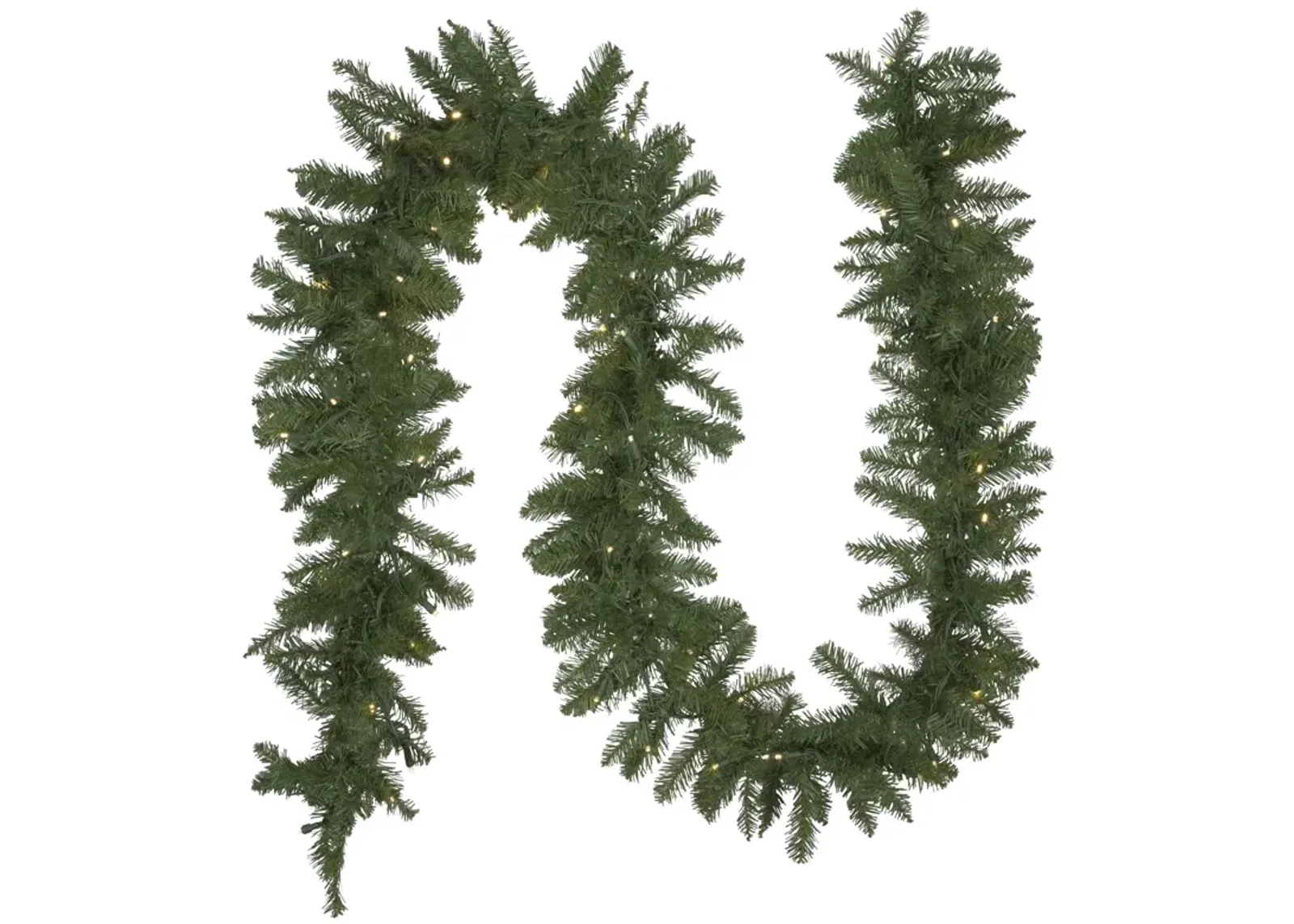 9' x 10" Pre-Lit Northern Pine Artificial Christmas Garland - Warm White LED Lights