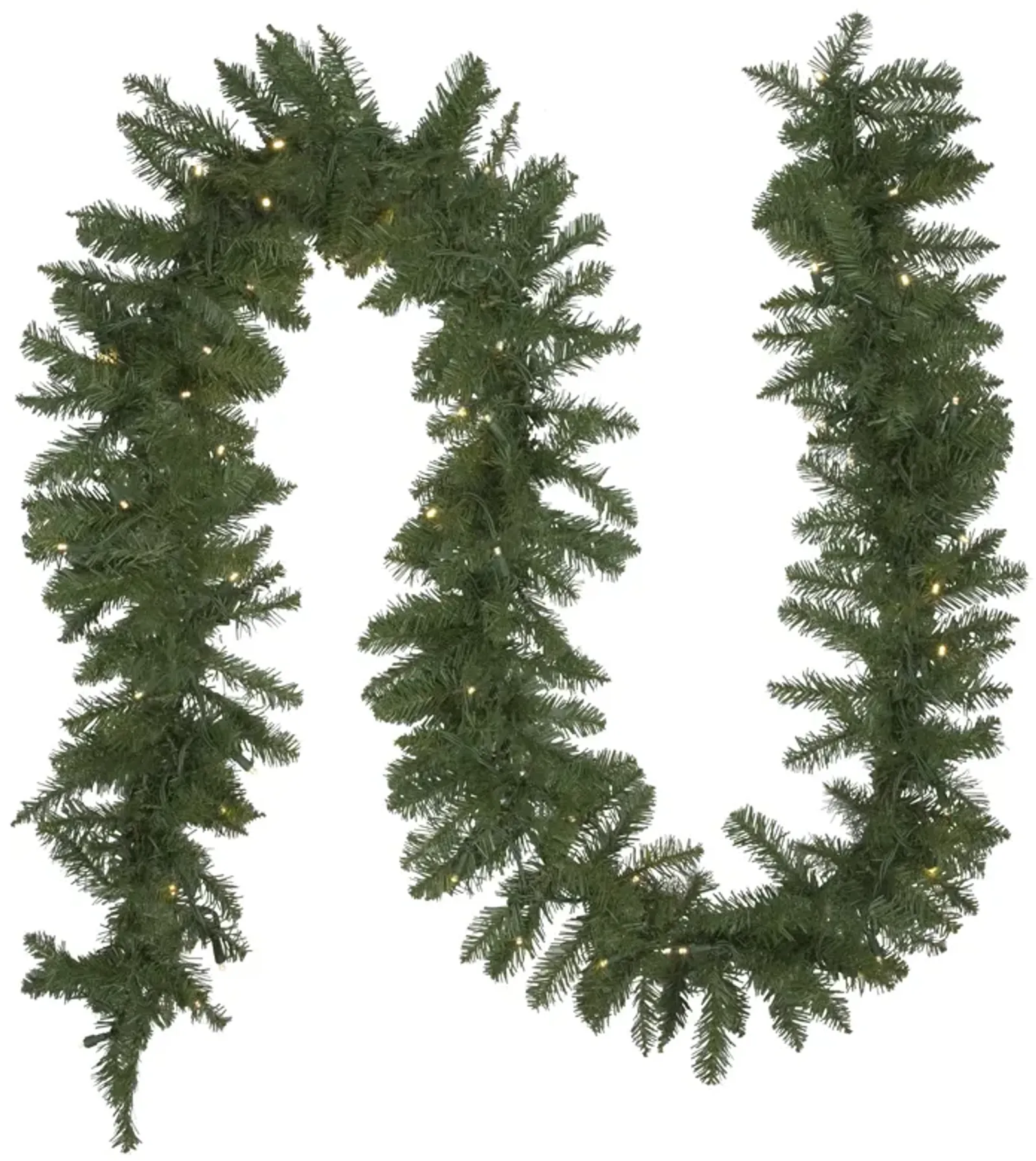 9' x 10" Pre-Lit Northern Pine Artificial Christmas Garland - Warm White LED Lights