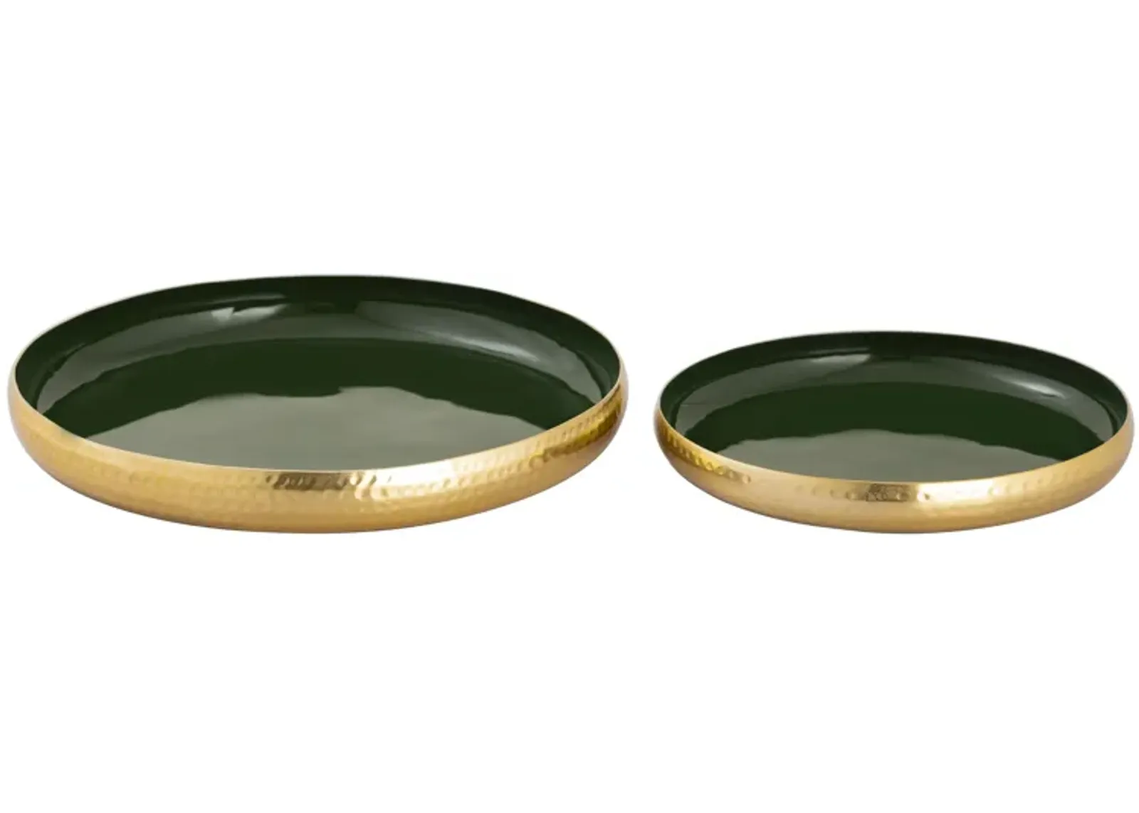 Nelson Green Tray Set of 2