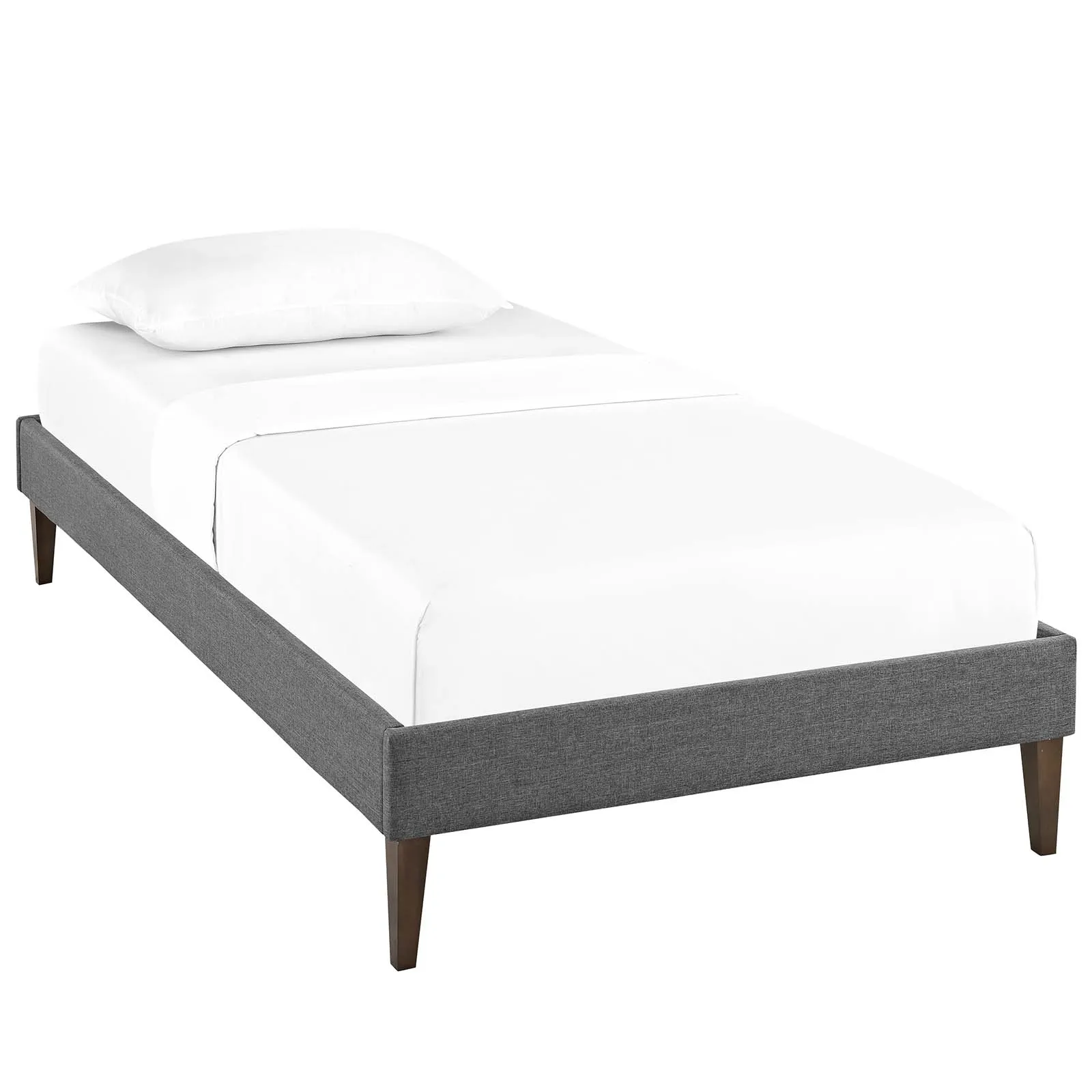 Modway - Tessie Twin Fabric Bed Frame with Squared Tapered Legs