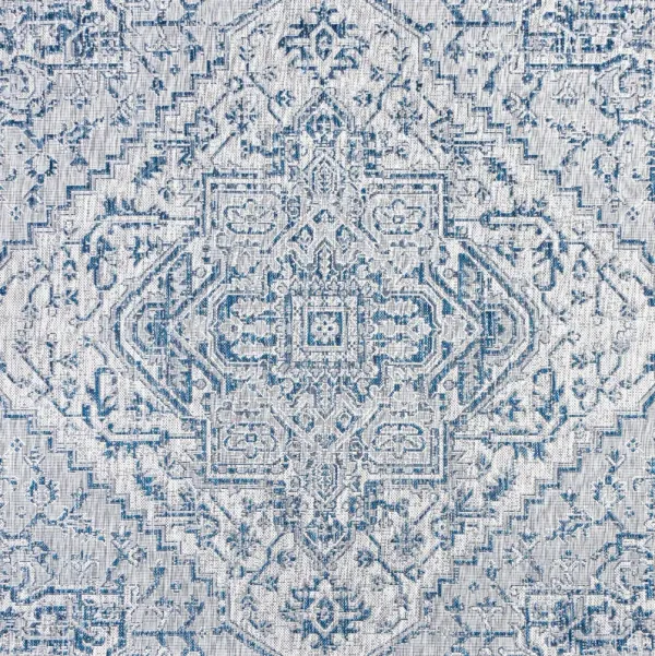 Estrella Bohemian Medallion Textured Weave Indoor/Outdoor Runner Rug