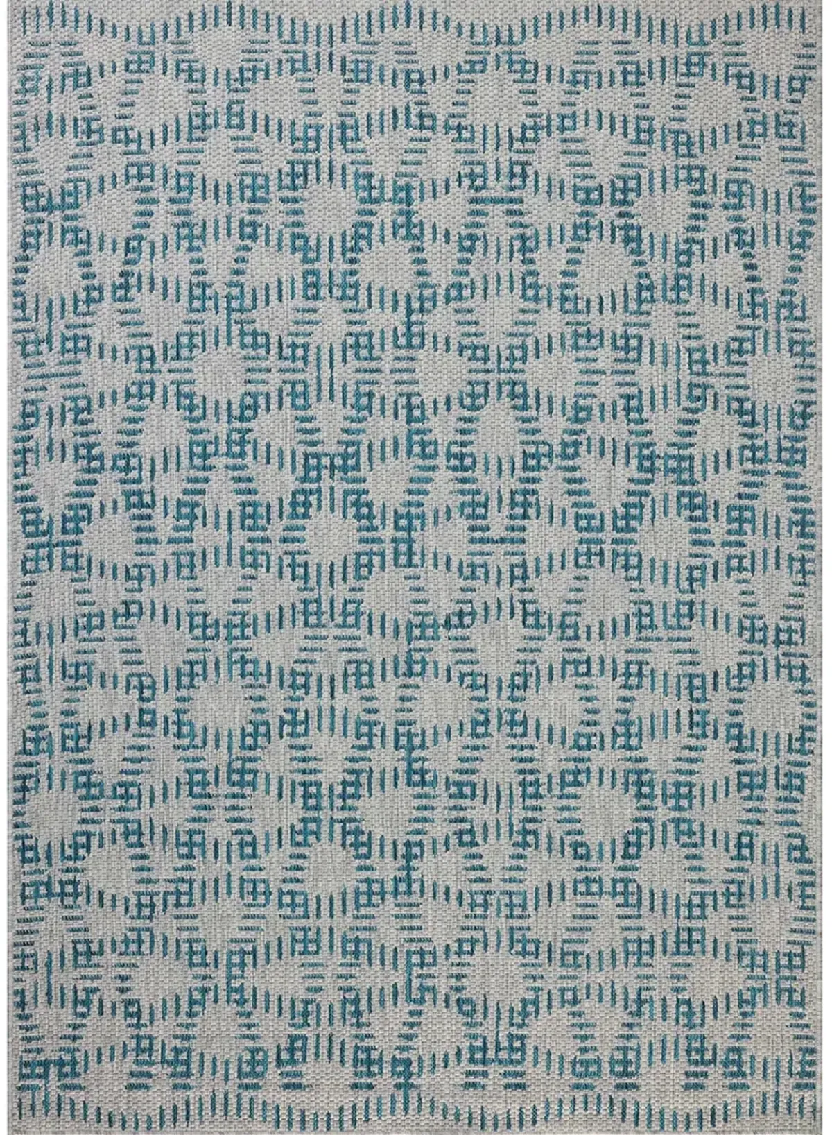 Easton Fog/Teal 6'7" x 9'4" Area Rug