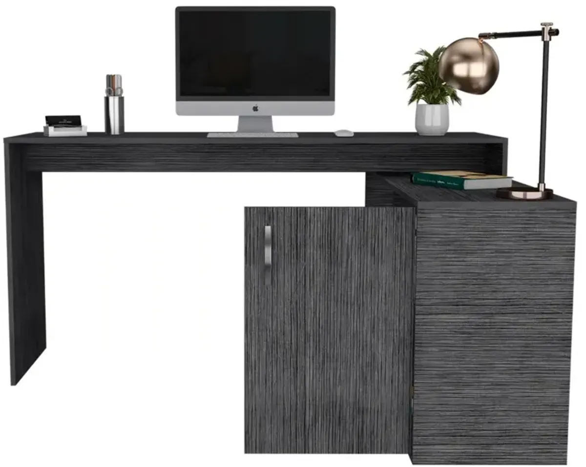 L-Shaped Desk Desti, Office, Smoky Oak