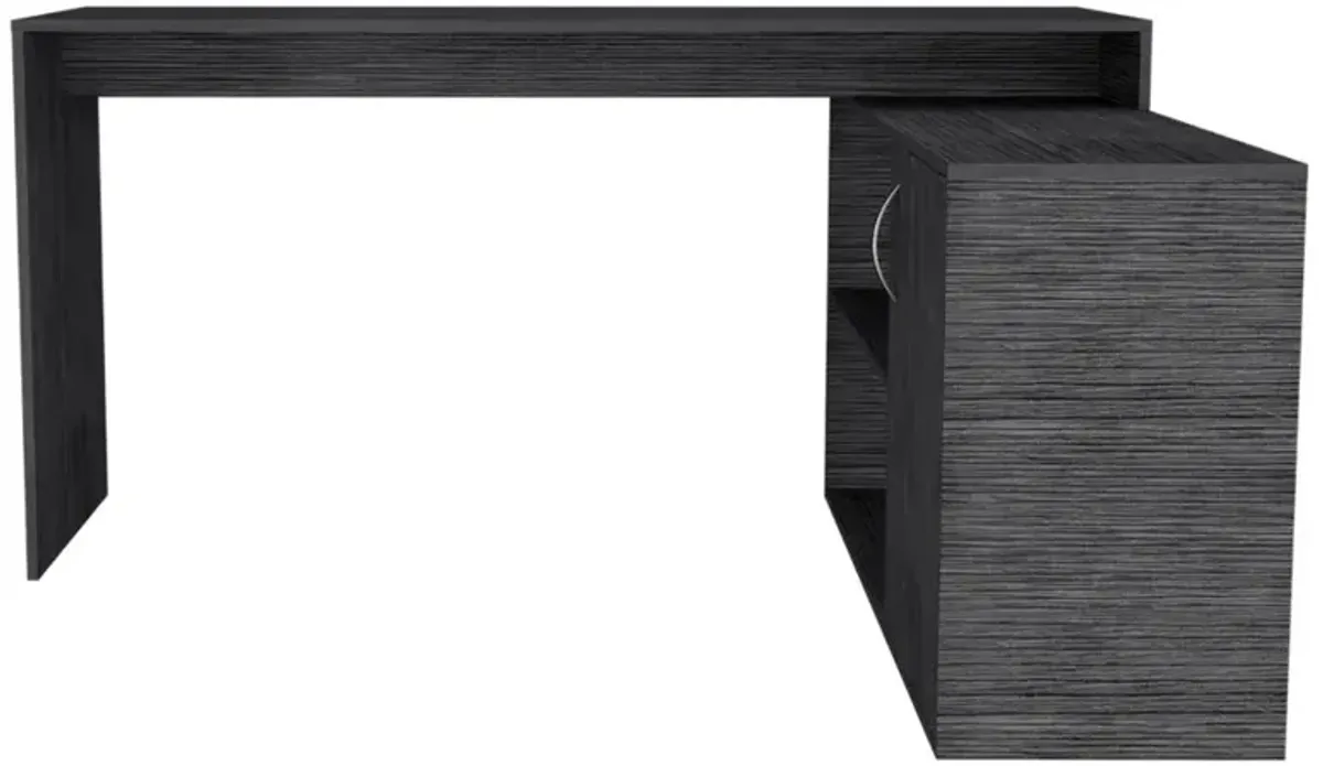 L-Shaped Desk Desti, Office, Smoky Oak