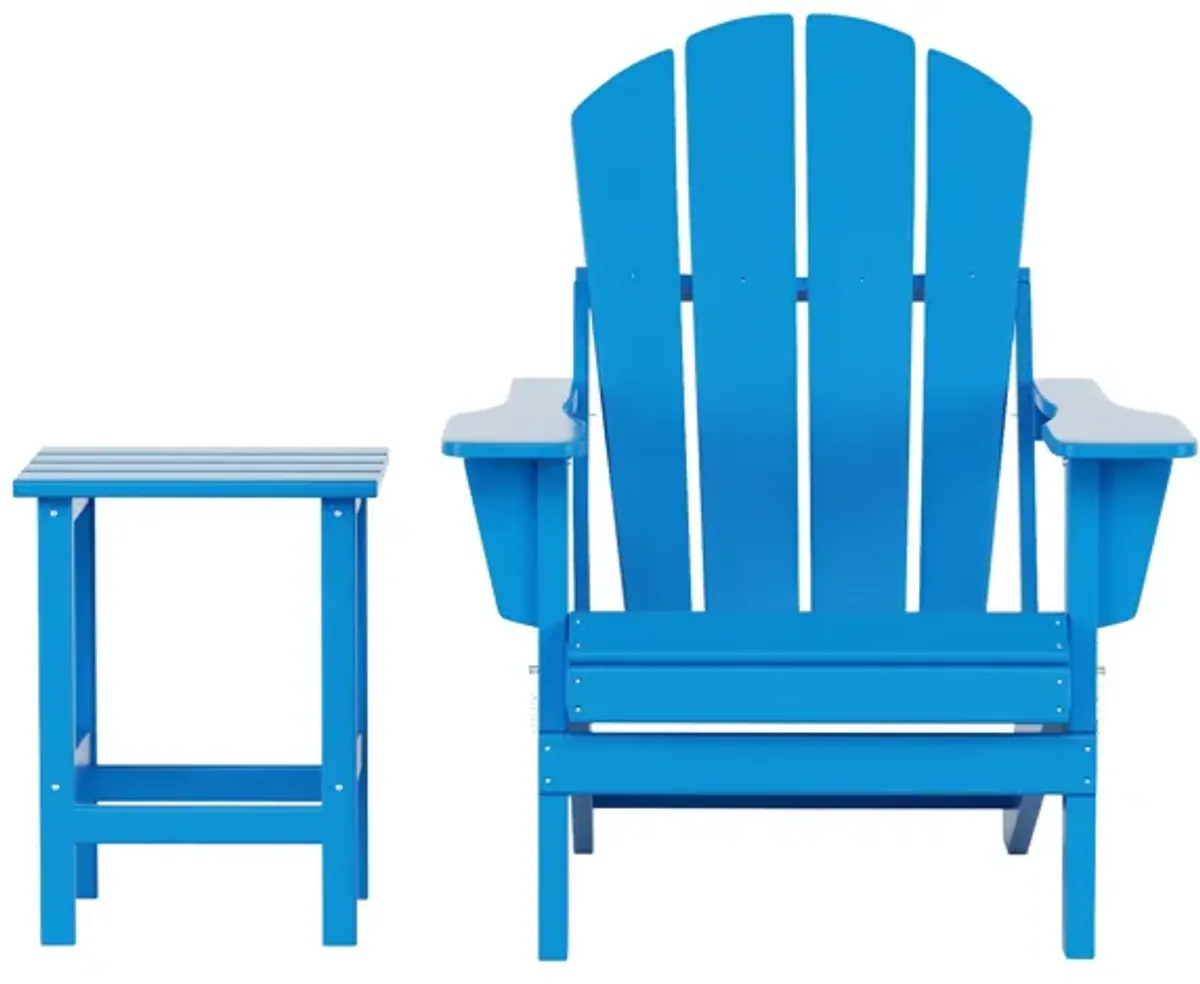 WestinTrends Outdoor Patio Adirondack Chair with Side Table