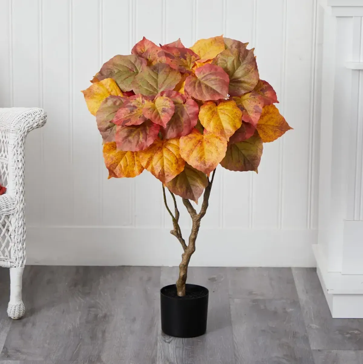 Hivvago 3 Feet Autumn Umbrella Ficus Tree