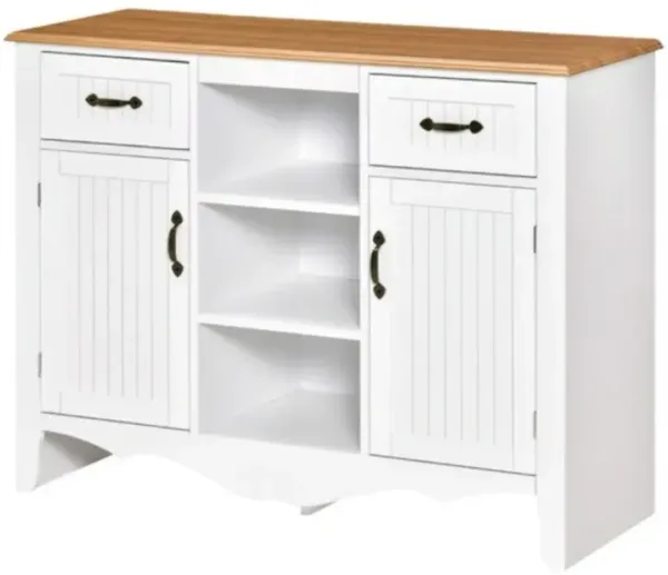 Kitchen Sideboard Storage Cabinet with Shelves for Coffee Bar