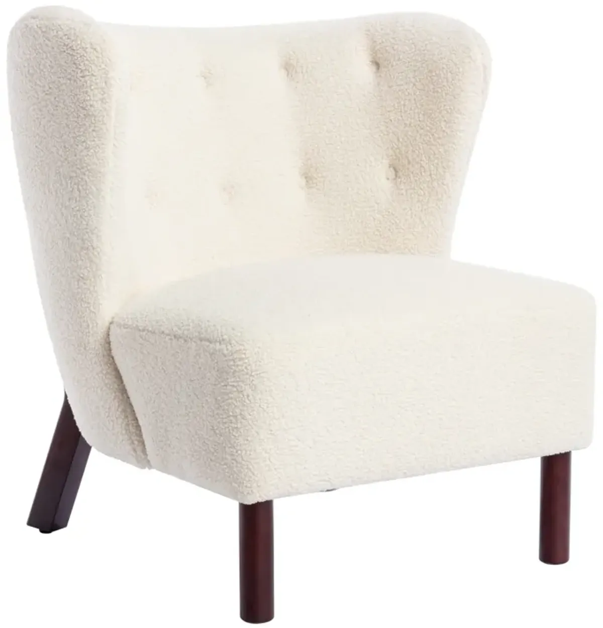 Merax Upholstered Accent Chair Lambskin Sherpa Single Sofa Chair