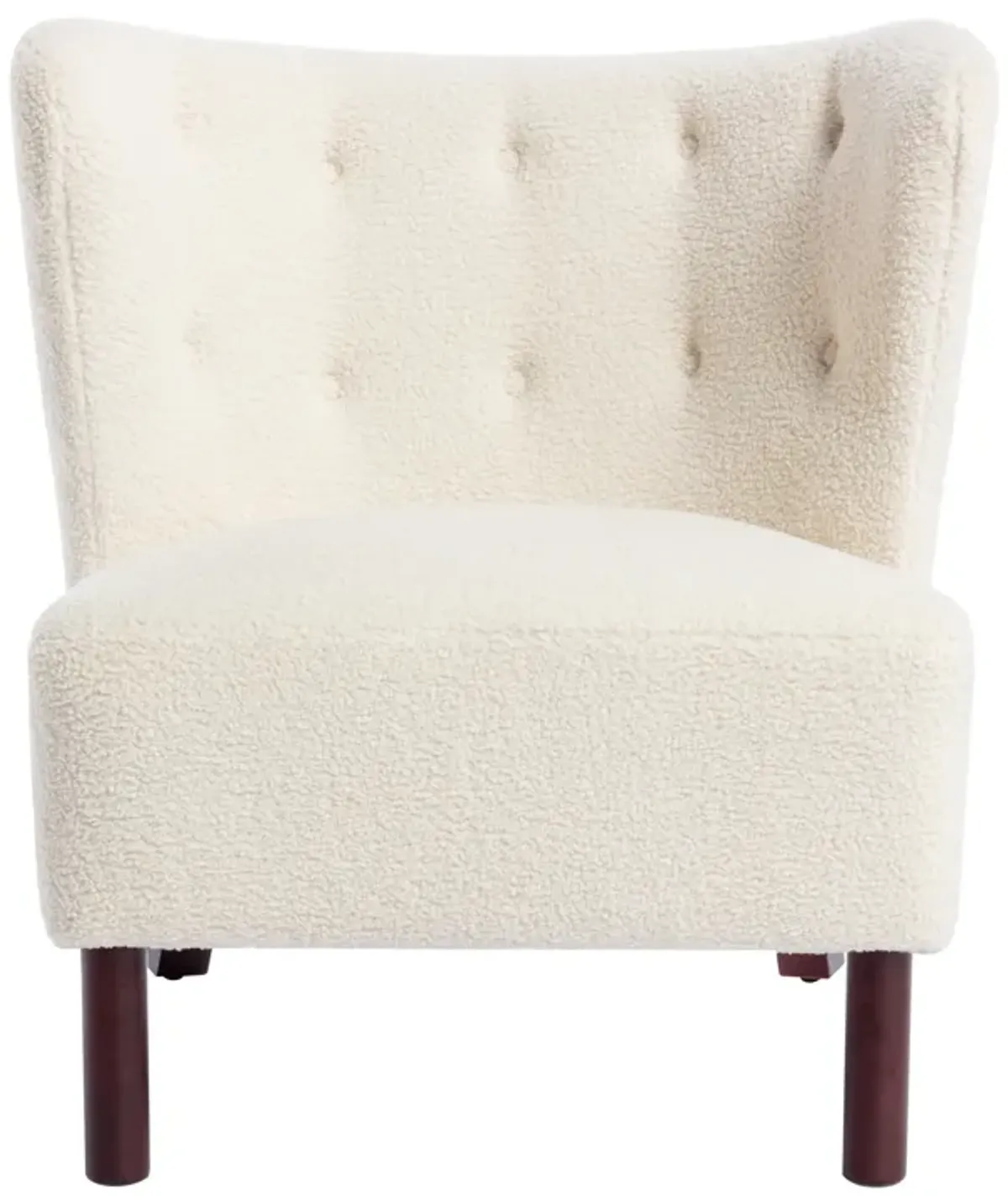 Merax Upholstered Accent Chair Lambskin Sherpa Single Sofa Chair