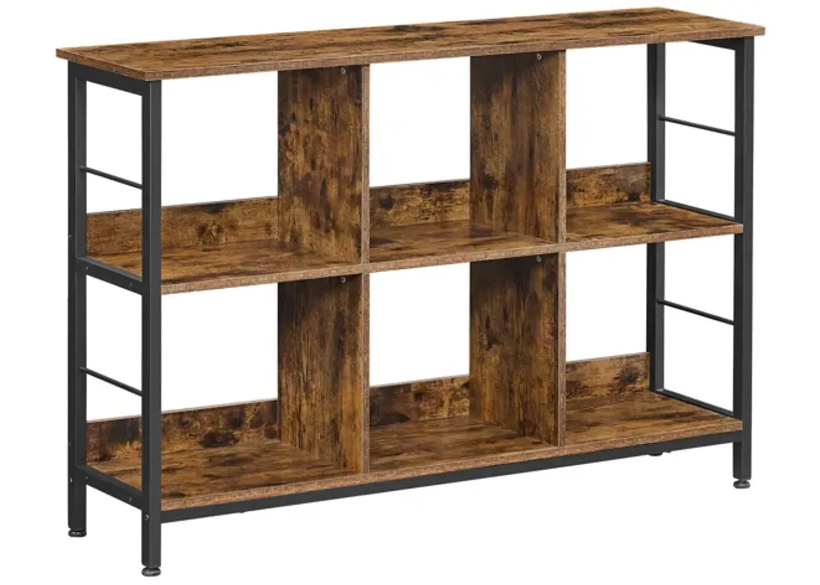 Modern Bookcase with 6 Storage Cubes for Elegant Organization