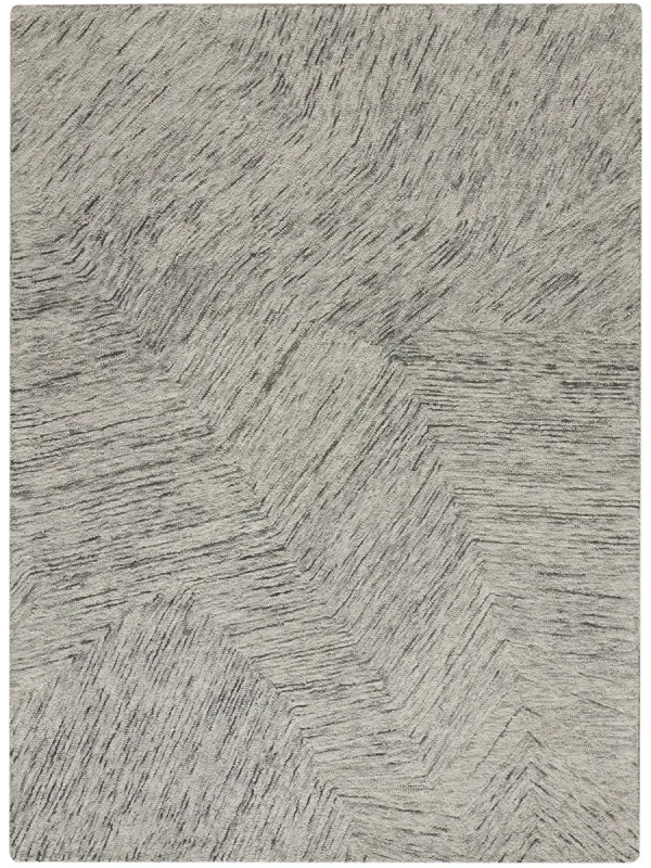 Pure Angles ANG01 Gray 3'9" x 5'9" Rug