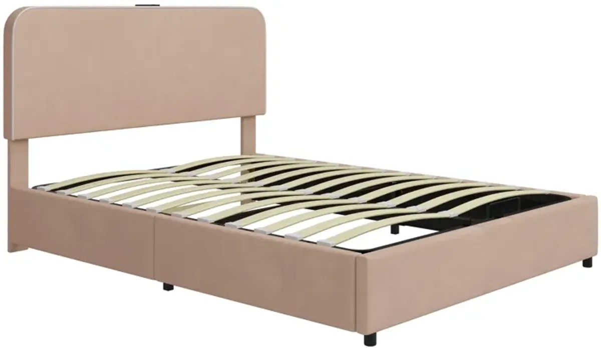 Merax Hydraulic Storage Bed Platform Bed