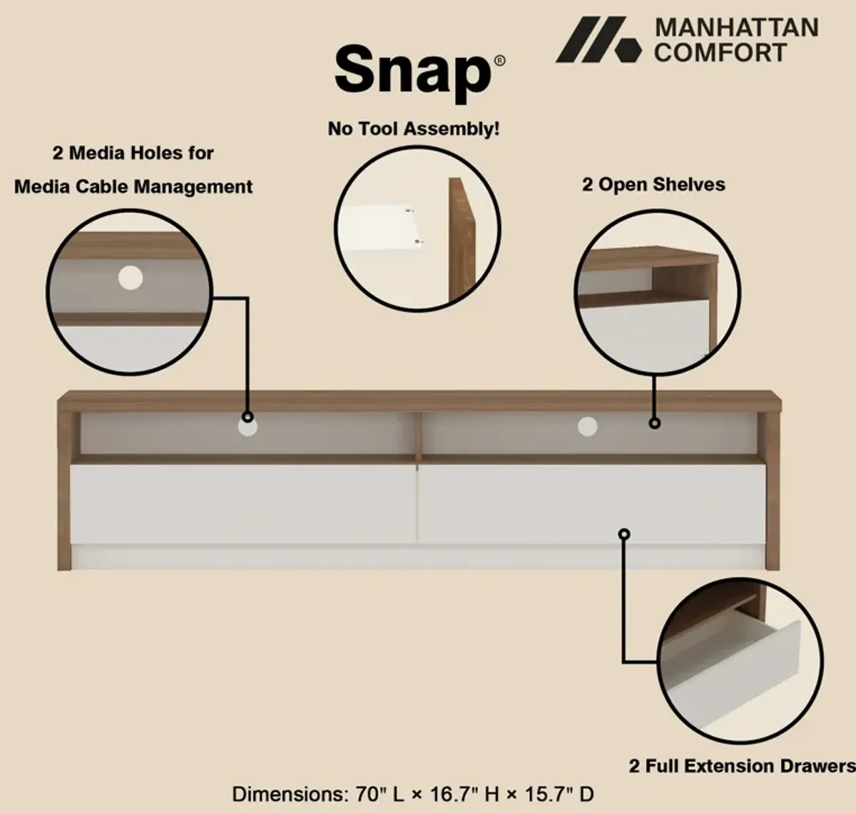 Duncan Beige TV Stand