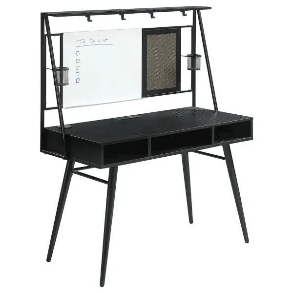 Jessie 47-inch Writing Desk with Whiteboard and USB Black
