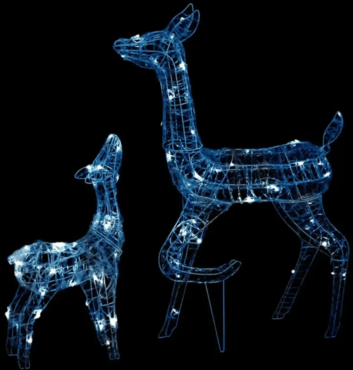 vidaXL Acrylic Reindeer Family Christmas Decoration 160 LED Cold White