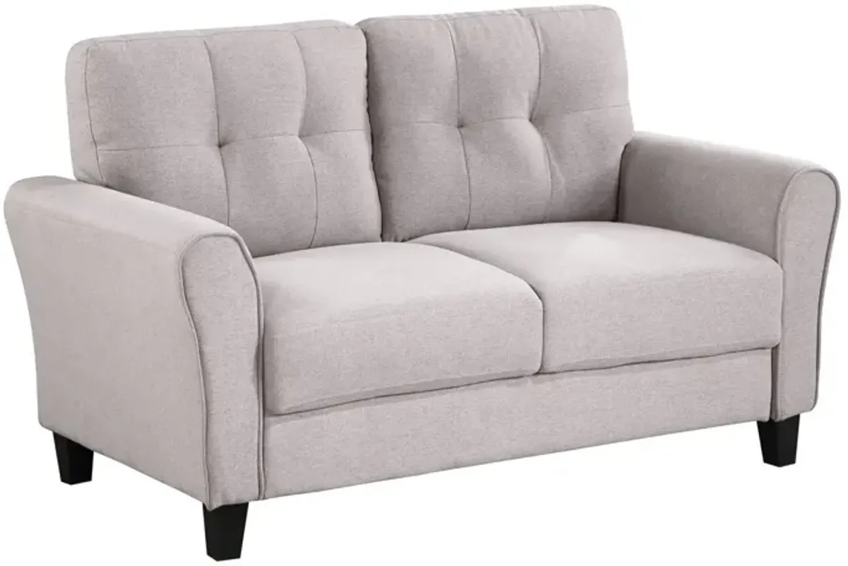 57.5" Modern Living Room Loveseat Linen Upholstered Couch Furniture For Home Or Office