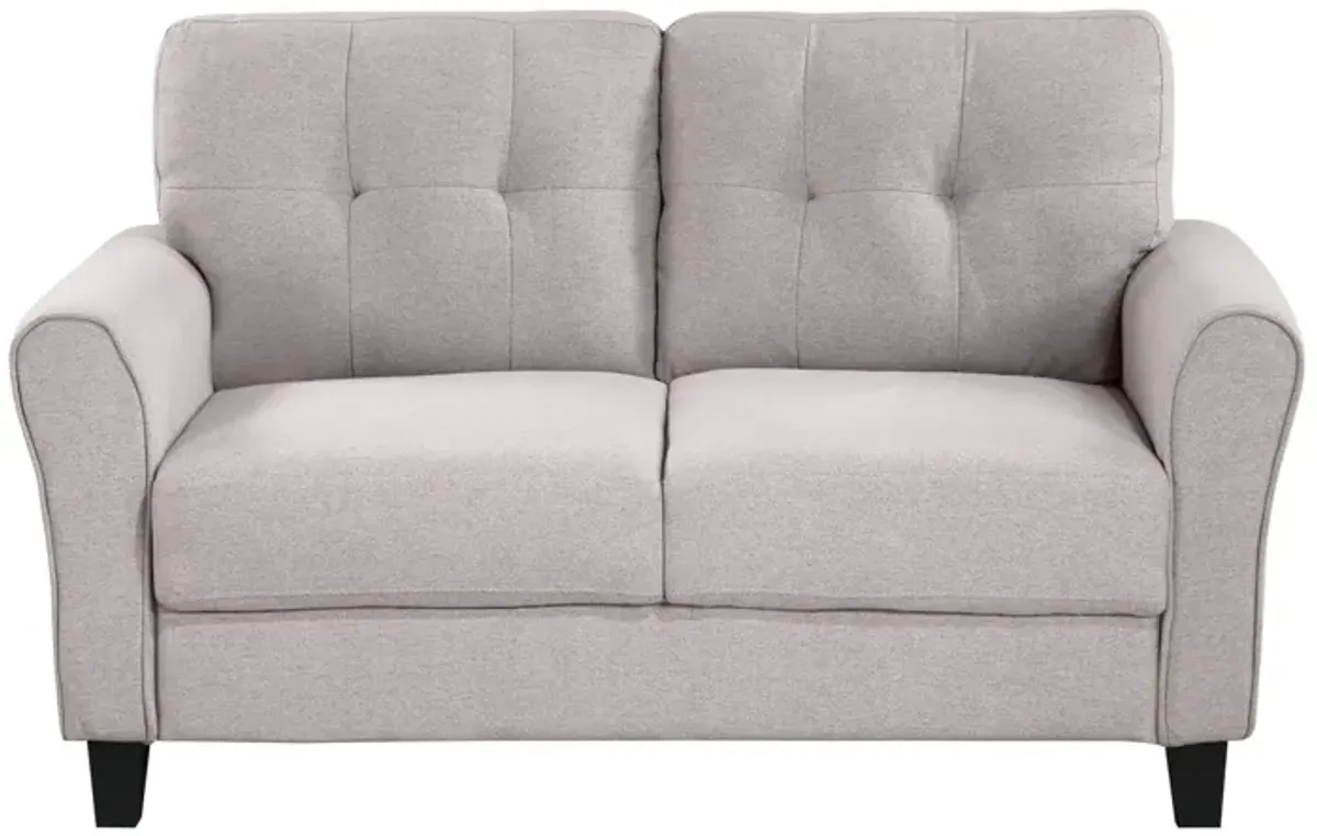 57.5" Modern Living Room Loveseat Linen Upholstered Couch Furniture For Home Or Office