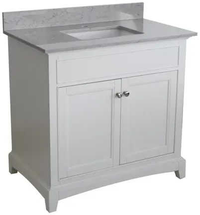 31 Inches Bathroom Stone Vanity Top Calacatta Engineered Marble With Undermount